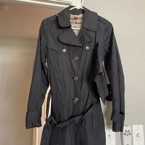 Burberry size 6 Black Rain Coat